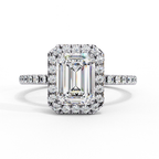 White gold diamond ring front view
