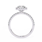 White gold diamond ring front view
