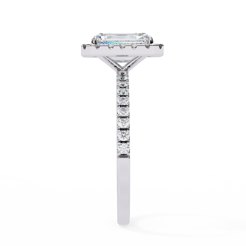 White gold diamond ring front view