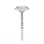 White gold diamond ring front view