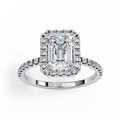 White gold diamond ring front view