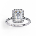 White gold diamond ring front view
